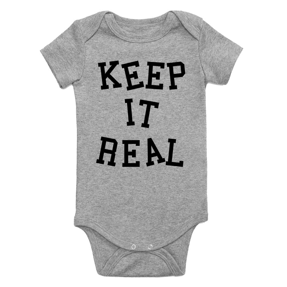 Keep It Real Infant Baby Boys Bodysuit Grey