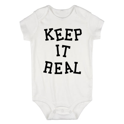 Keep It Real Infant Baby Boys Bodysuit White