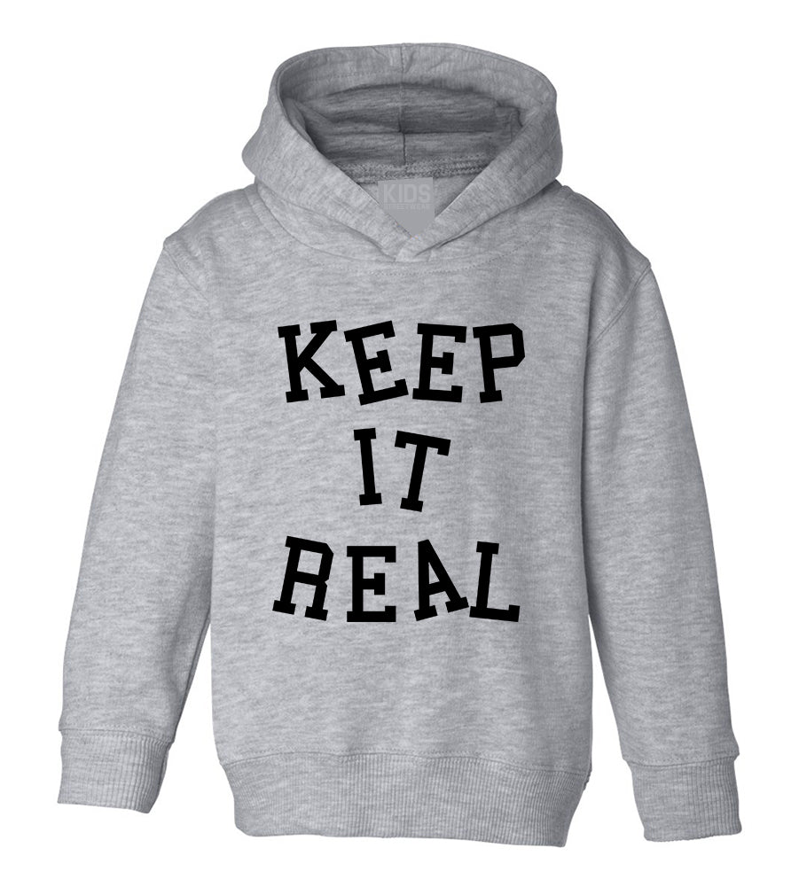 Keep It Real Toddler Boys Pullover Hoodie Grey