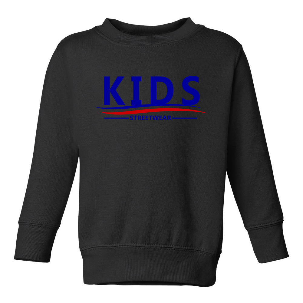 Kids Streetwear For President Toddler Boys Crewneck Sweatshirt Black