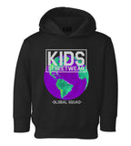Kids Streetwear Global Squad Earth Toddler Boys Pullover Hoodie Black