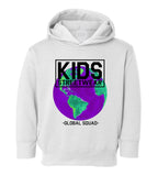 Kids Streetwear Global Squad Earth Toddler Boys Pullover Hoodie White