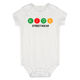 Kids Streetwear NYC Transit Infant Baby Boys Bodysuit White