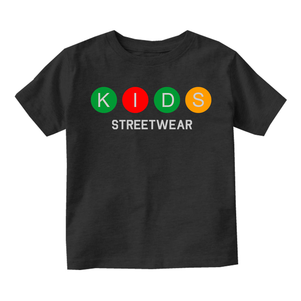 Kids Streetwear NYC Transit Infant Baby Boys Short Sleeve T-Shirt Black