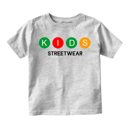 Kids Streetwear NYC Transit Infant Baby Boys Short Sleeve T-Shirt Grey