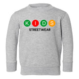 Kids Streetwear NYC Transit Toddler Boys Crewneck Sweatshirt Grey