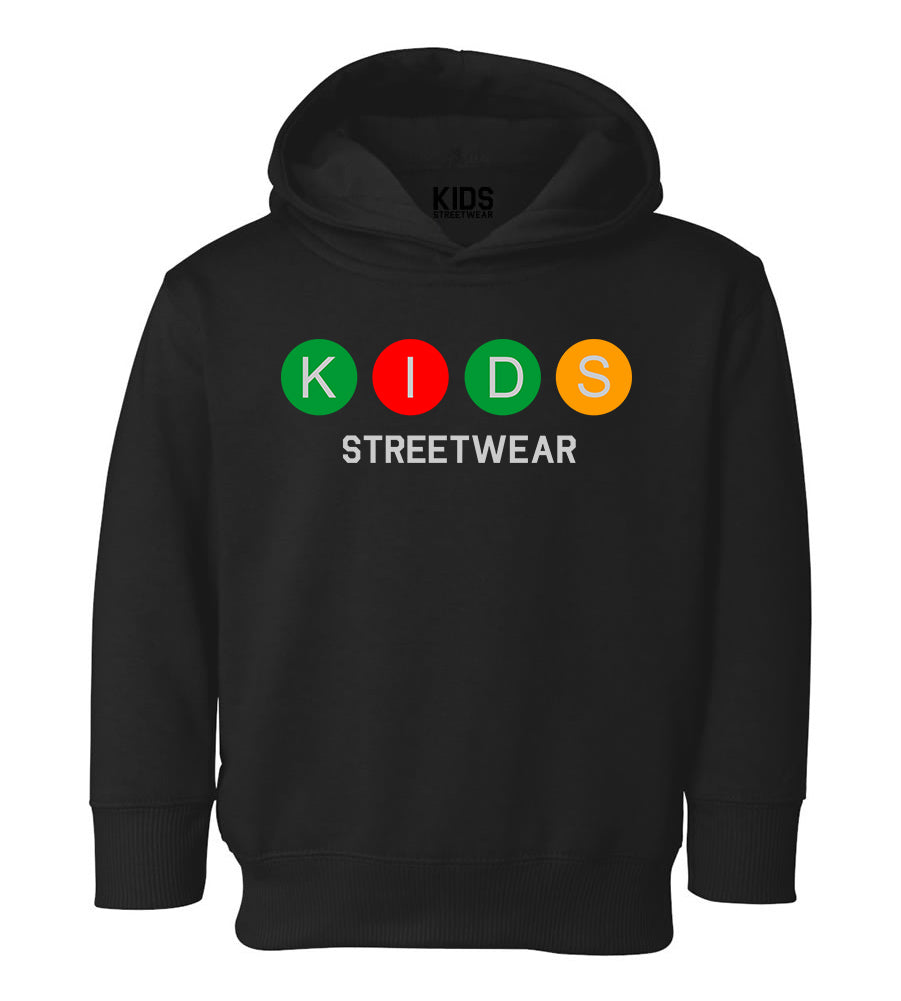 Kids Streetwear NYC Transit Toddler Boys Pullover Hoodie Black