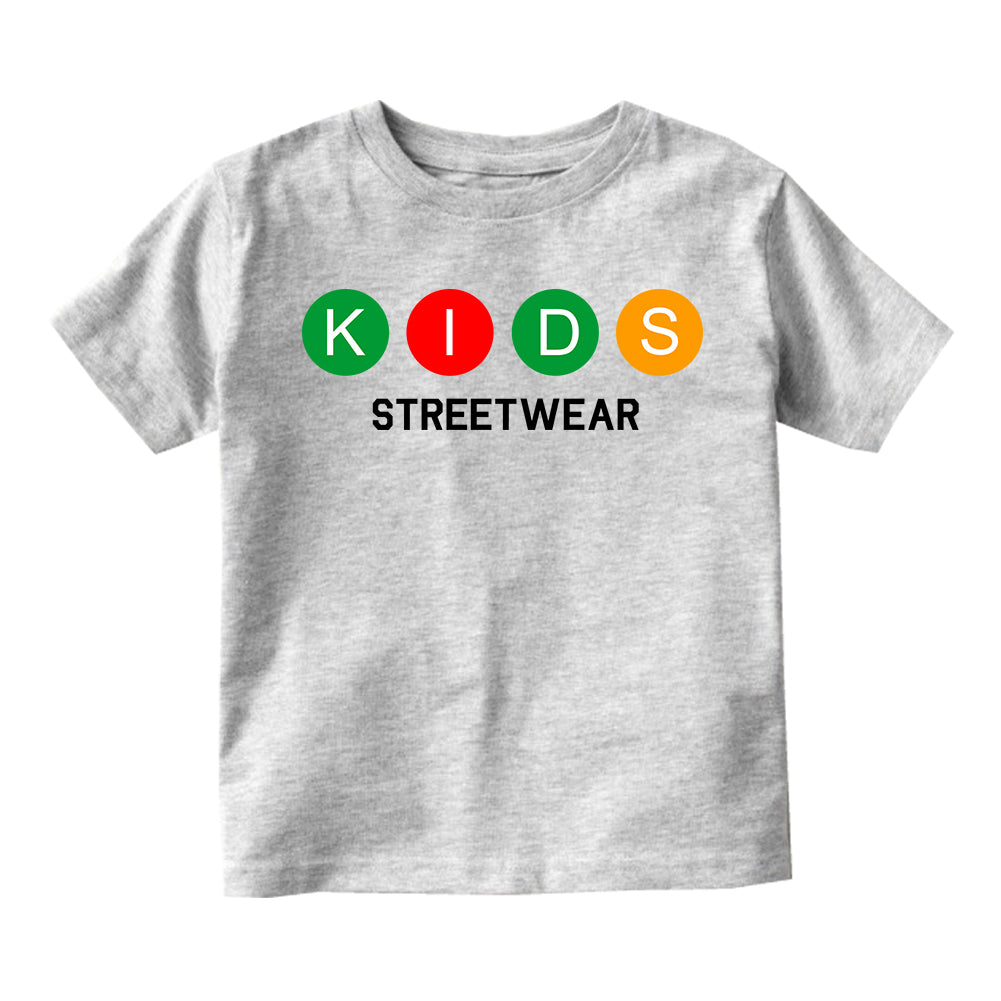 Kids Streetwear NYC Transit Toddler Boys Short Sleeve T-Shirt Grey