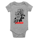 Kids Streetwear Roses Infant Baby Boys Bodysuit Grey
