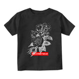 Kids Streetwear Roses Infant Baby Boys Short Sleeve T-Shirt Black