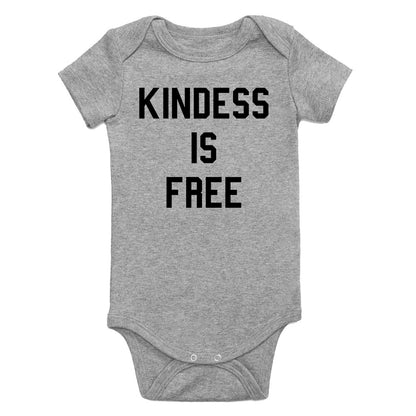 Kindness Is Free Infant Baby Boys Bodysuit Grey