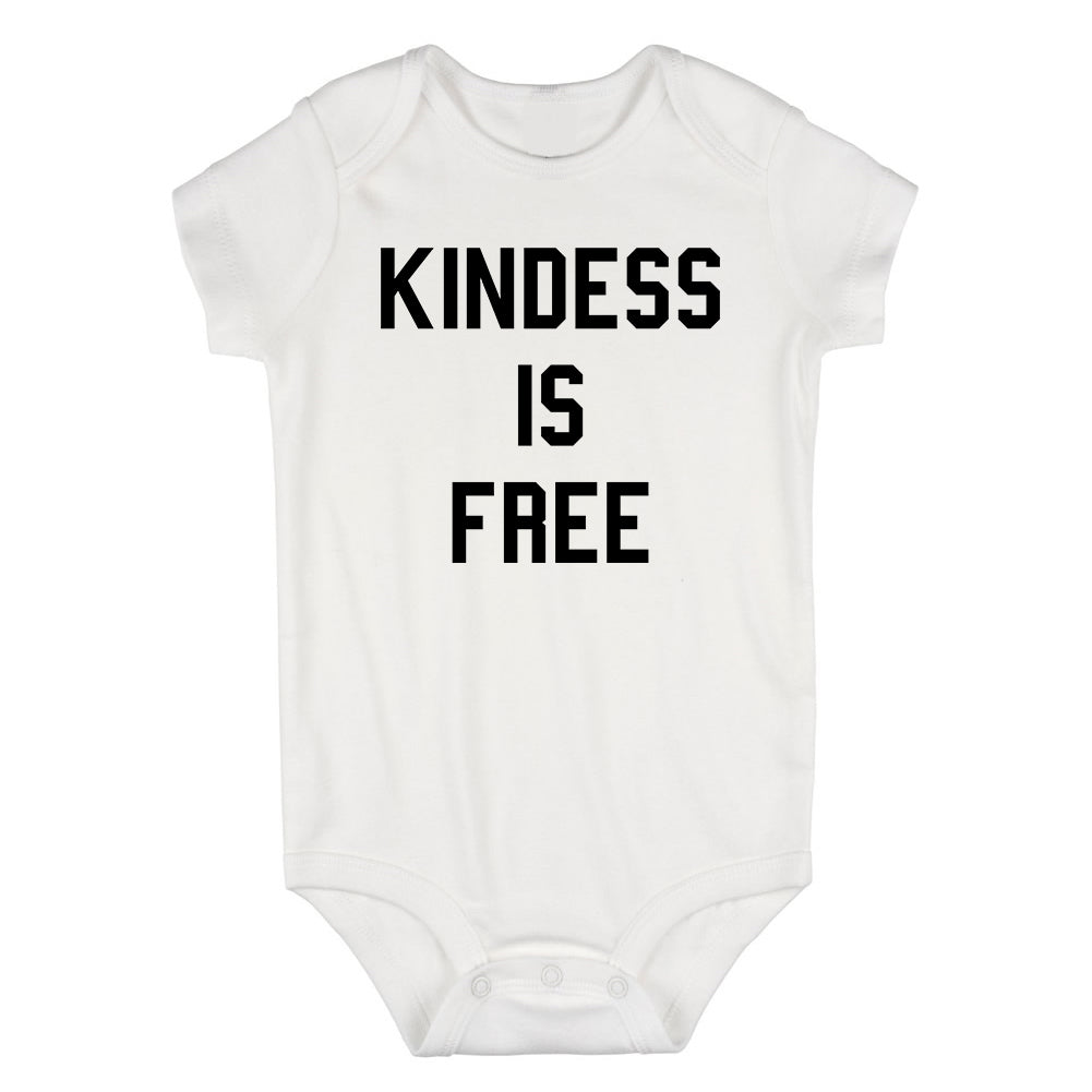 Kindness Is Free Infant Baby Boys Bodysuit White