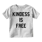 Kindness Is Free Infant Baby Boys Short Sleeve T-Shirt Grey