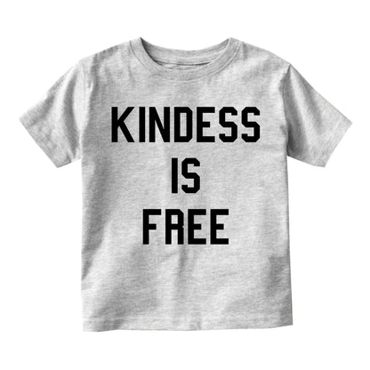Kindness Is Free Toddler Boys Short Sleeve T-Shirt Grey