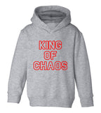 King Of Chaos Funny Toddler Boys Pullover Hoodie Grey