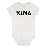 King Royalty African Font Infant Baby Boys Bodysuit White
