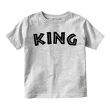 King Royalty African Font Infant Baby Boys Short Sleeve T-Shirt Grey