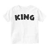 King Royalty African Font Infant Baby Boys Short Sleeve T-Shirt White