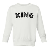 King Royalty African Font Toddler Boys Crewneck Sweatshirt White