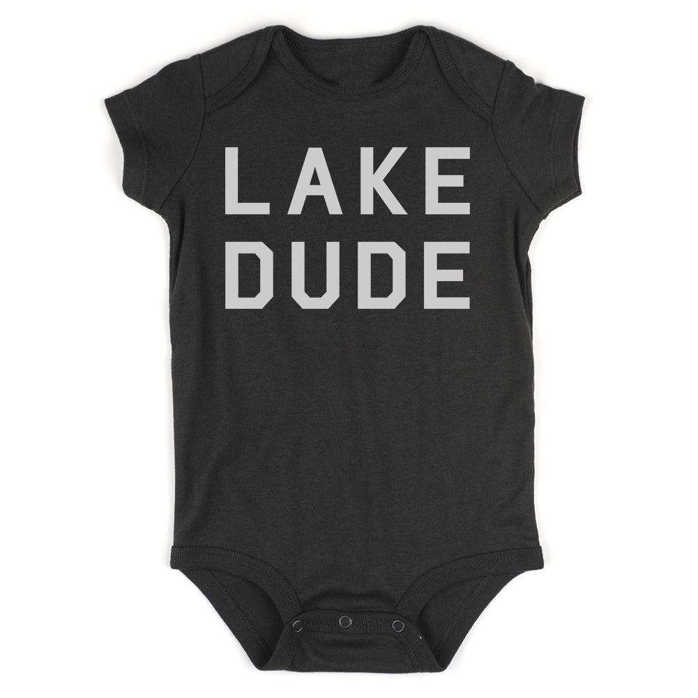 Lake Dude Outdoor Adventure Infant Baby Boys Bodysuit Black