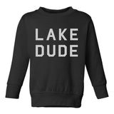 Lake Dude Outdoor Adventure Toddler Boys Crewneck Sweatshirt Black