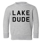 Lake Dude Outdoor Adventure Toddler Boys Crewneck Sweatshirt Grey