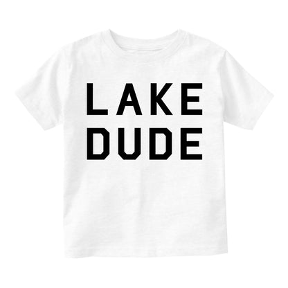 Lake Dude Outdoor Adventure Toddler Boys Short Sleeve T-Shirt White