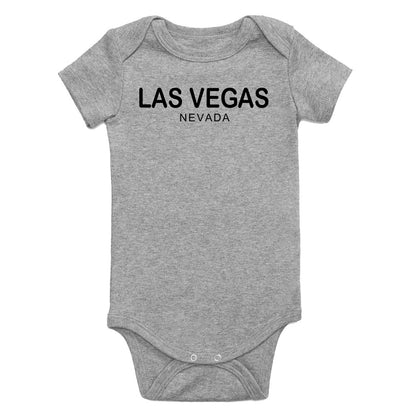 Las Vegas Nevada Fashion Infant Baby Boys Bodysuit Grey