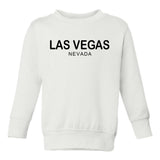 Las Vegas Nevada Fashion Toddler Boys Crewneck Sweatshirt White