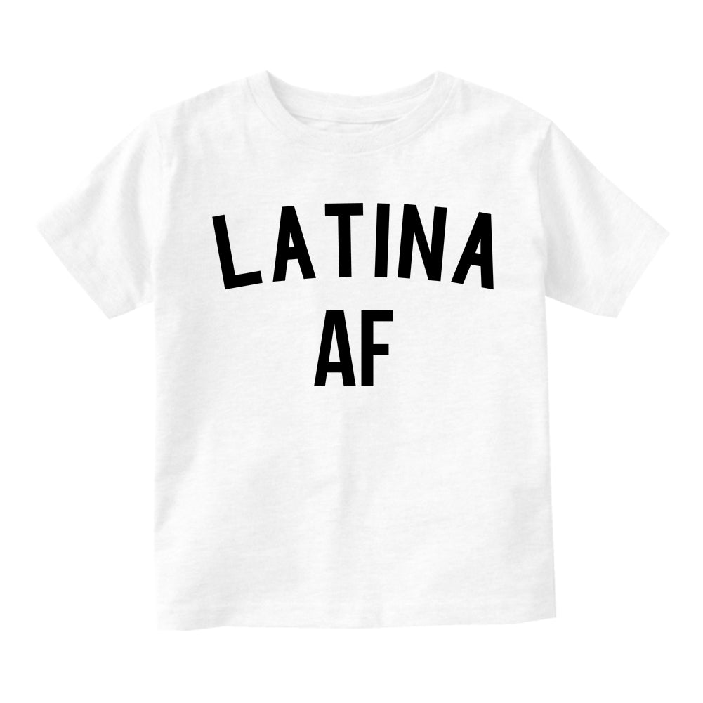 Latina AF Girls Infant Baby Girls Short Sleeve T-Shirt White