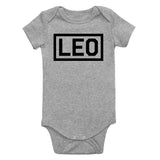 Leo Horoscope Sign Infant Baby Boys Bodysuit Grey