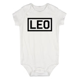 Leo Horoscope Sign Infant Baby Boys Bodysuit White
