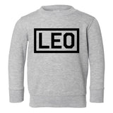 Leo Horoscope Sign Toddler Boys Crewneck Sweatshirt Grey
