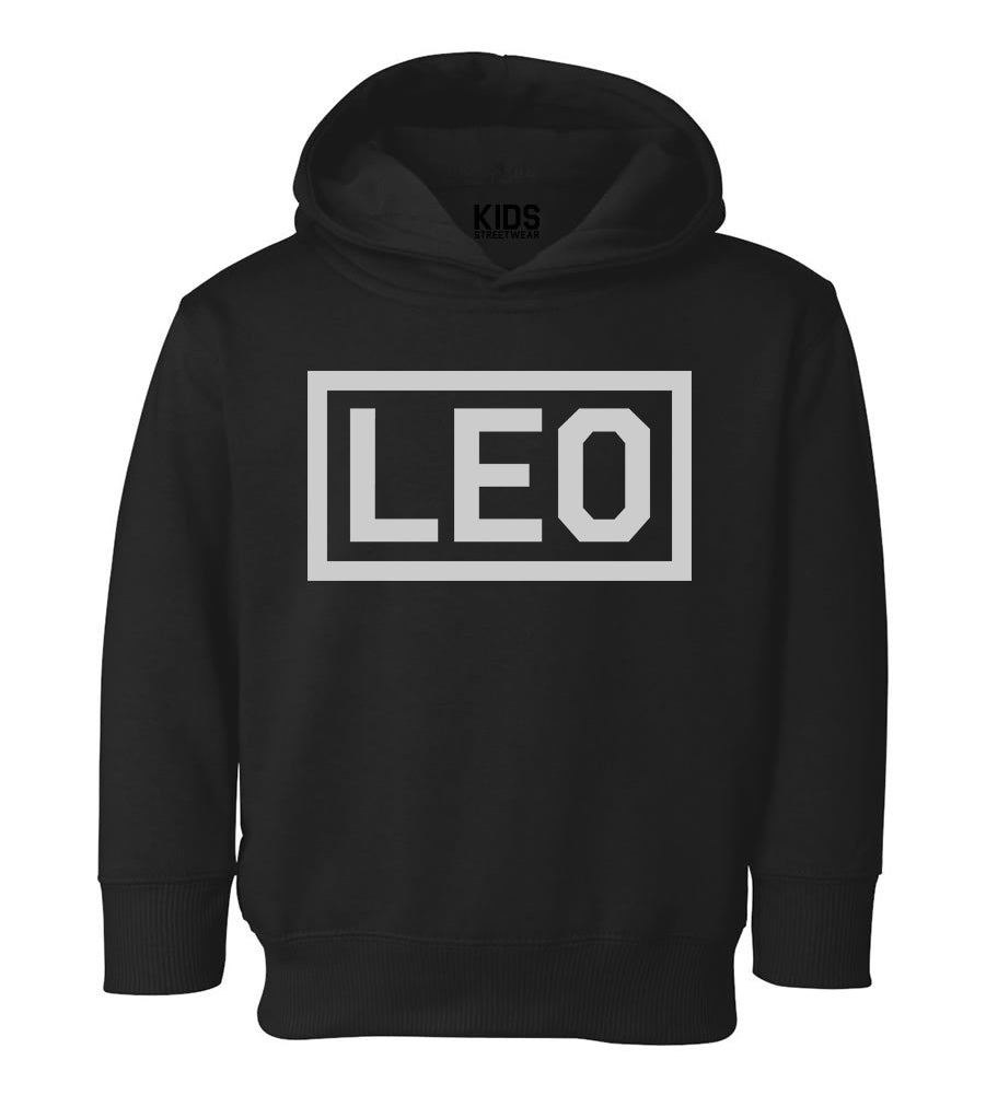 Leo Horoscope Sign Toddler Boys Pullover Hoodie Black