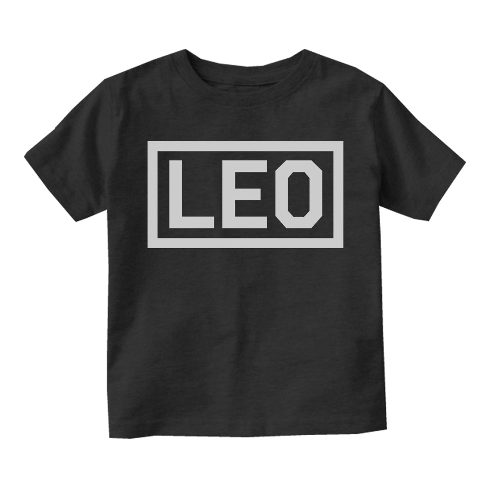 Leo Horoscope Sign Toddler Boys Short Sleeve T-Shirt Black
