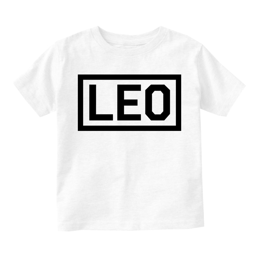 Leo Horoscope Sign Toddler Boys Short Sleeve T-Shirt White