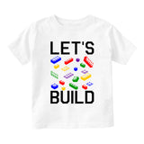 Lets Build Blocks Infant Baby Boys Short Sleeve T-Shirt White