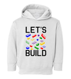 Lets Build Blocks Toddler Boys Pullover Hoodie White