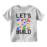 Lets Build Blocks Toddler Boys Short Sleeve T-Shirt Grey