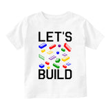 Lets Build Blocks Toddler Boys Short Sleeve T-Shirt White