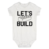 Lets Build Infant Baby Boys Bodysuit White