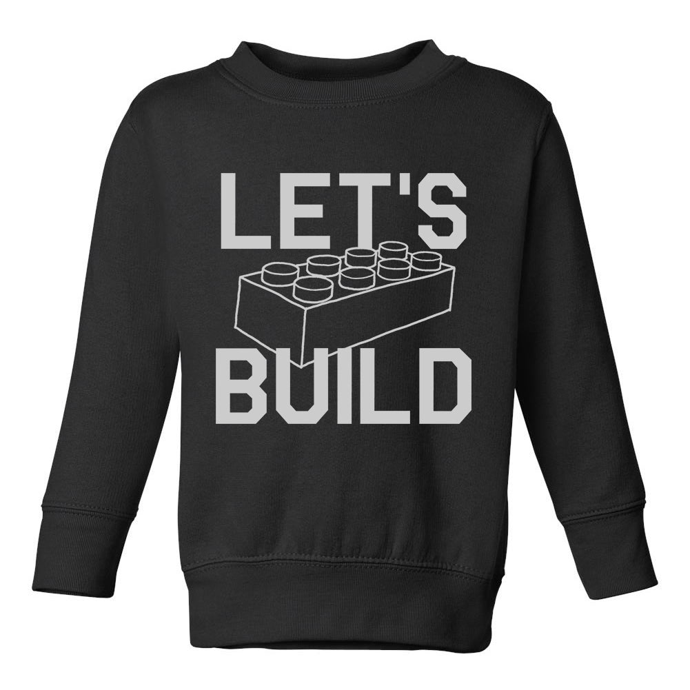 Lets Build Toddler Boys Crewneck Sweatshirt Black