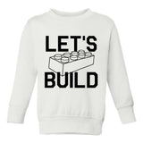Lets Build Toddler Boys Crewneck Sweatshirt White