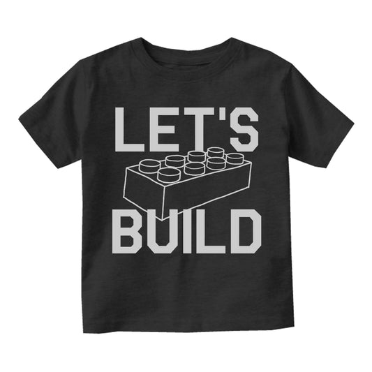 Lets Build Toddler Boys Short Sleeve T-Shirt Black