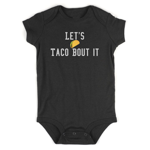Lets Taco Bout It Baby Bodysuit One Piece Black