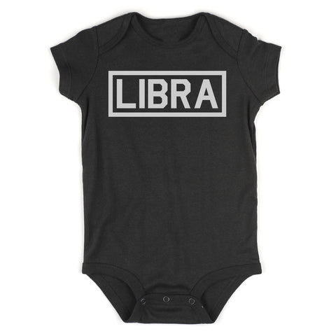 Libra Horoscope Sign Infant Baby Boys Bodysuit Black