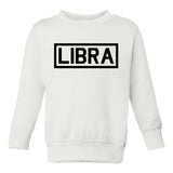Libra Horoscope Sign Toddler Boys Crewneck Sweatshirt White