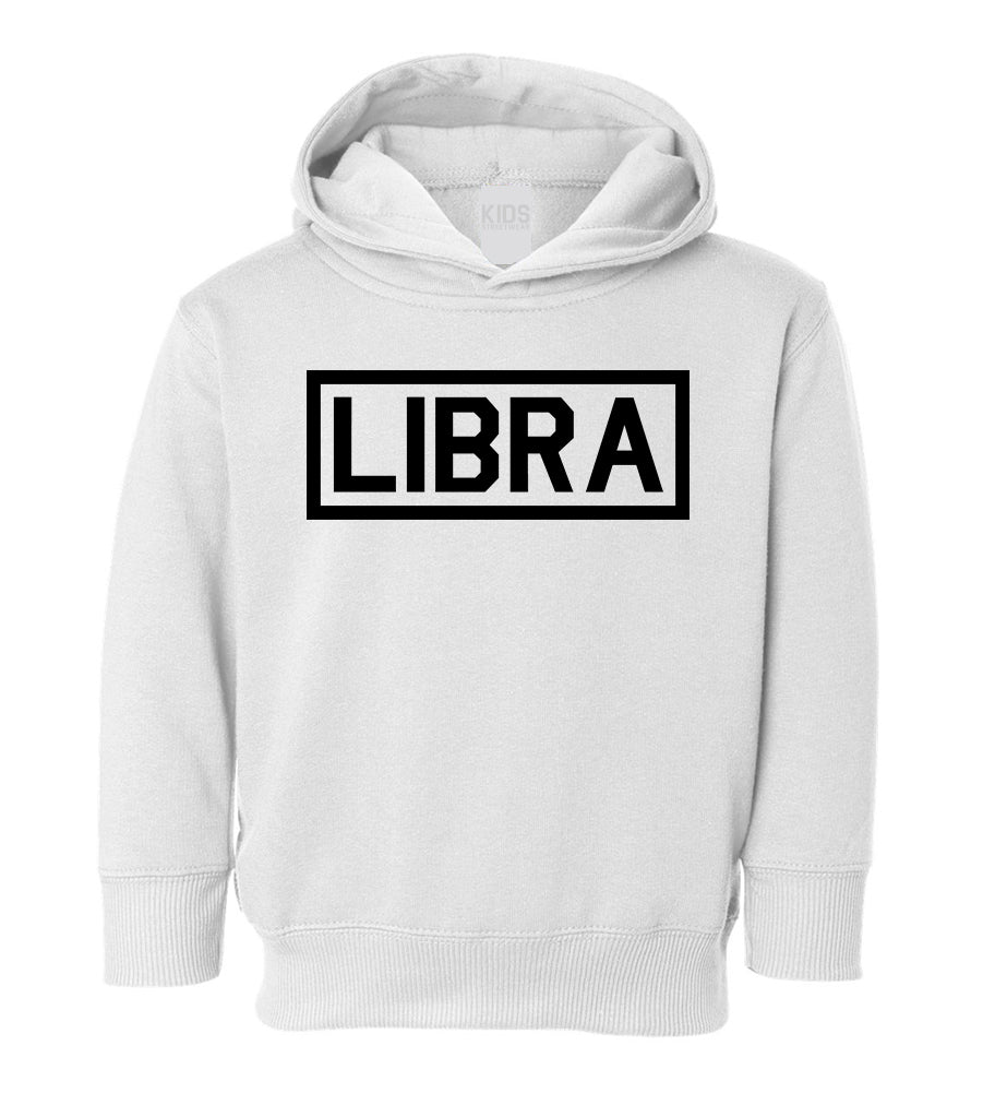 Libra Horoscope Sign Toddler Boys Pullover Hoodie White