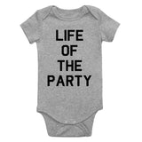 Life Of The Party Birthday Infant Baby Boys Bodysuit Grey