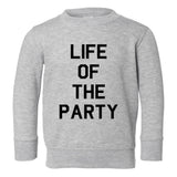 Life Of The Party Birthday Toddler Boys Crewneck Sweatshirt Grey